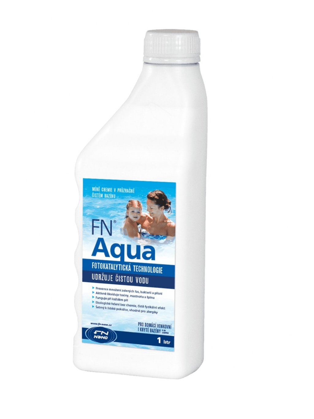 FN AQUA 0,25l- koupací jezírka, bazény - Ekologický přípravek pro bez chlórovou údržbu vody na bázi nanotechnologií. FNAqua