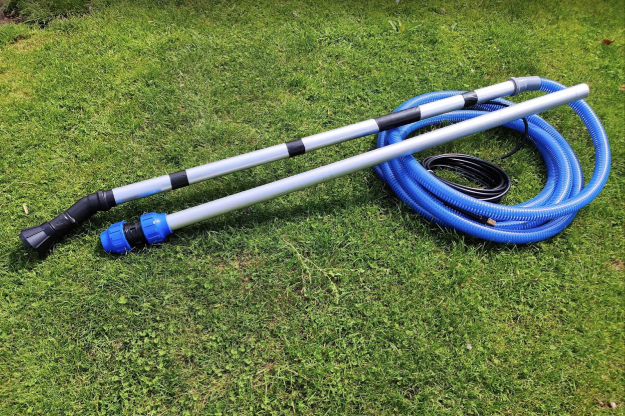 Odsávač jezírkového kalu - flexi h. 3m+10m odp.h, tlak.h. odkalovač
