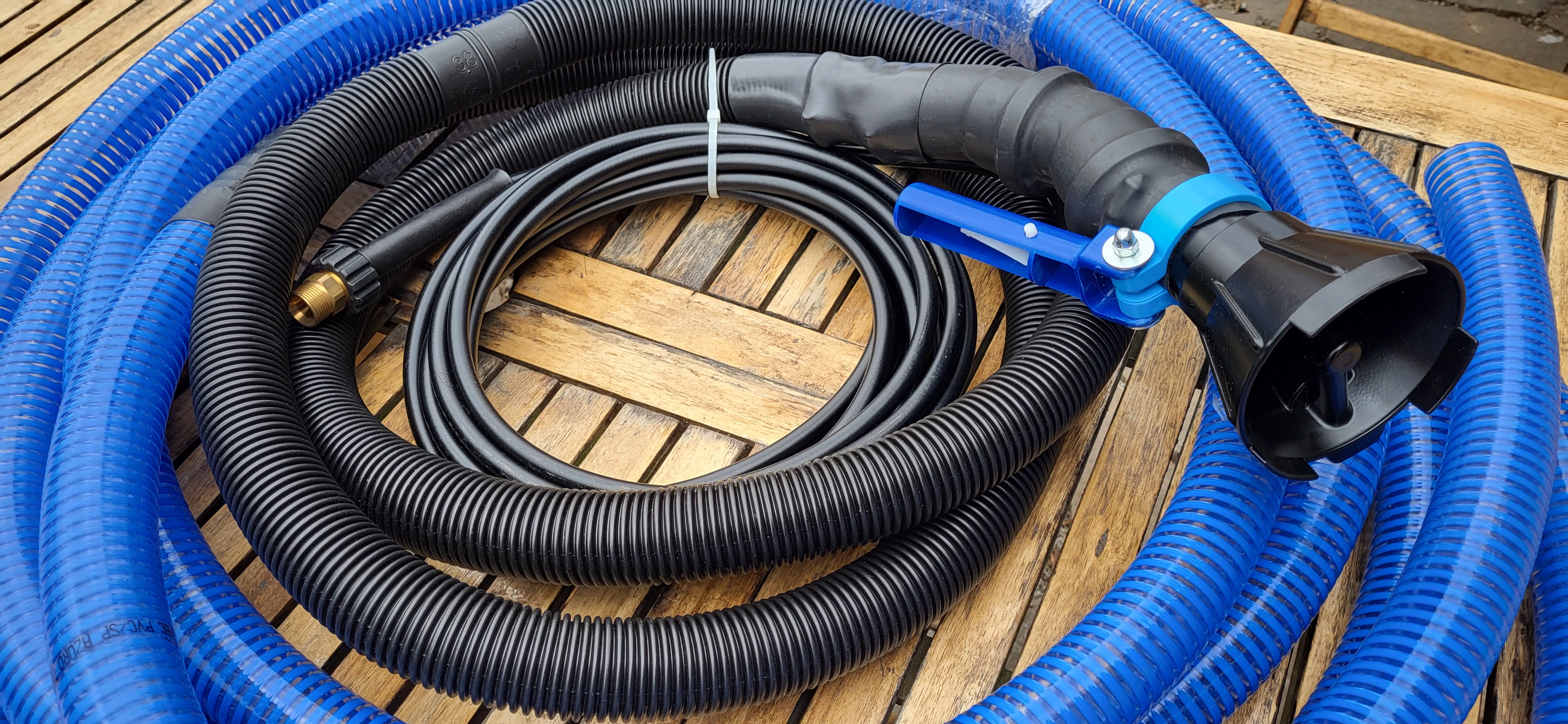 Odsávač jezírkového kalu - flexi h. 3m+10m odp.h, tlak.h. odkalovač