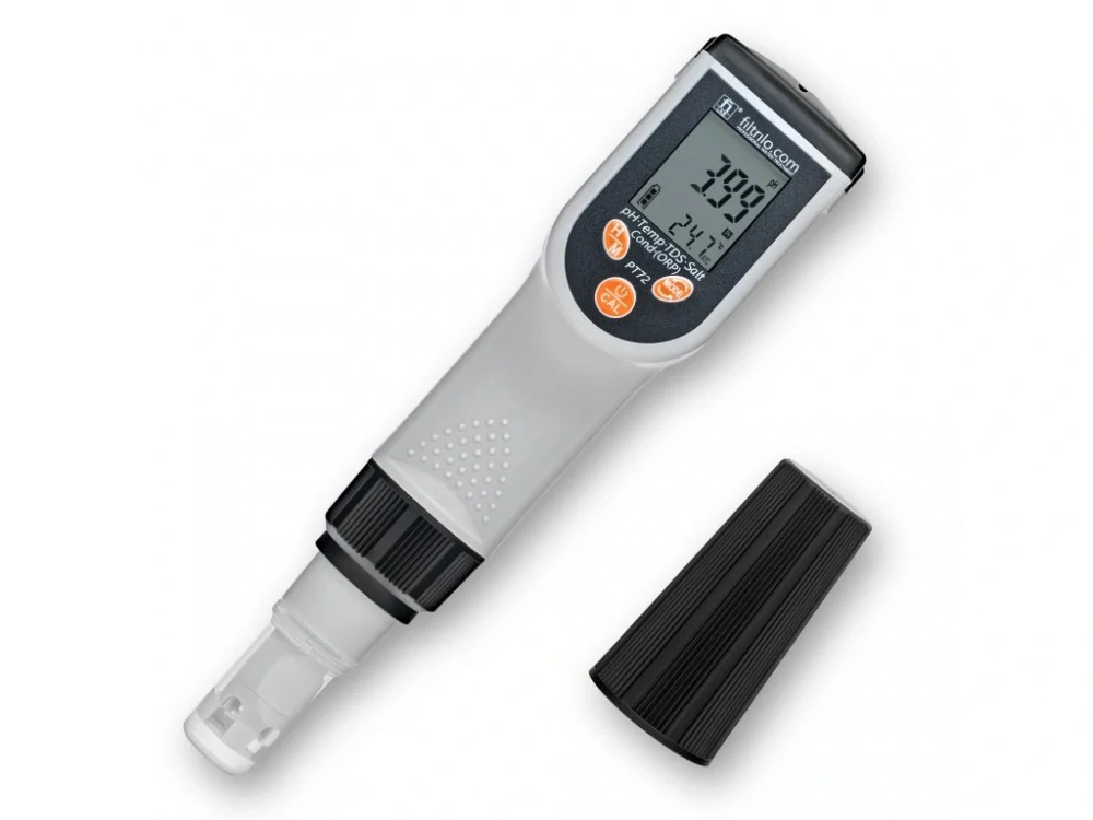Elektronický přístroj PT72 ORP, pro měření pH, teploty, TDS, koncentrace soli, vodivosti a ORP / REDOX, pH metr