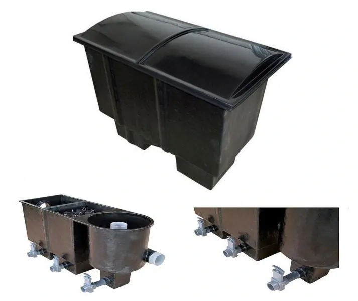 Tripond Eco 2 -  filtr s vortexem 3 komorový pro jezírka 8-25 m3, včetně filtračních médií a šoupat