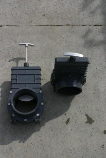 Šoupě PVC - tažný uzávěr 110 mm Valterra, NEREZOVÁ lopata