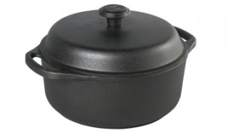 Kulatý litinový hrnec 4l+ litinová poklice SKEPPSHULT 0400 -originál švédský výrobek