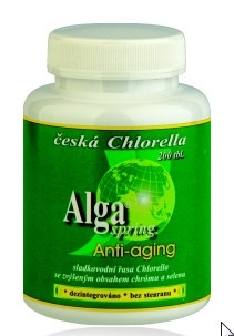 Alga spring Anti-aging CHROM+ SELEN biogenně vázaný- pro delší a zdravější život, Česká Chlorella
