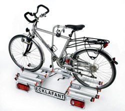 Ecklafant nosič na 2 - 4 kola, upevněný na TAŽNÉM ZAŘÍZENÍ  / MAMMUT* Nosiče - držáky kol