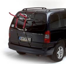 PORTY - Univerzální nosič kol na zadní páté dveře na auto - NA ZADNÍ ČELO AUTA.  * Nosiče - držáky kol