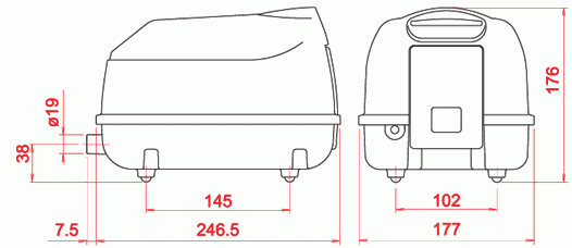 ..SECOH membránové dmychadlo vzduchování jezírka ČOV okysličování... SECOH - SLL, EL