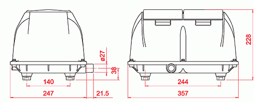 ..SECOH membránové dmychadlo vzduchování jezírka ČOV okysličování... SECOH - SLL, EL