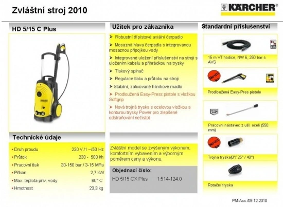 Tlakový čistič Karcher HD 5/15 C z PROFI řady - Kärcher, Kaercher